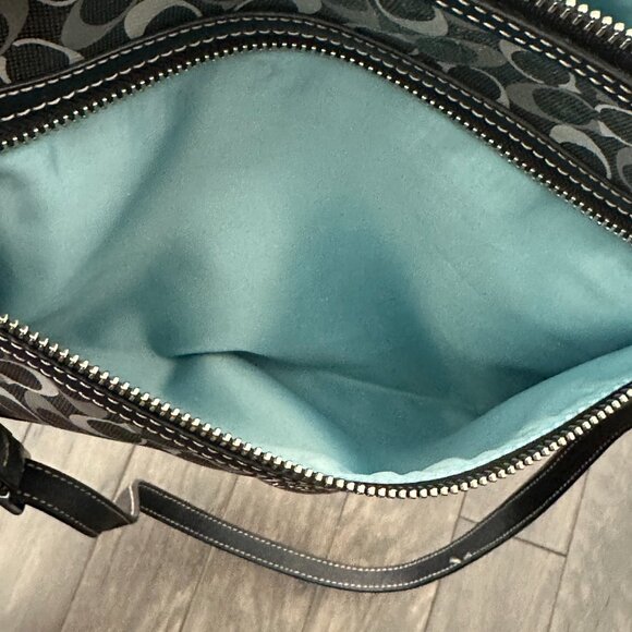Coach Black & Gray Signature File Cross Body Bag Style #C1168-F17120 - Picture 15 of 16
